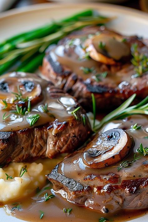 Amish Wedding Steak Recipe, Amish Wedding Steak, Wedding Steak, Motorcycle Shoot, Amish Wedding, Steak With Mushroom Gravy, Food Beef, Dairy Free Cream, Canned Mushrooms