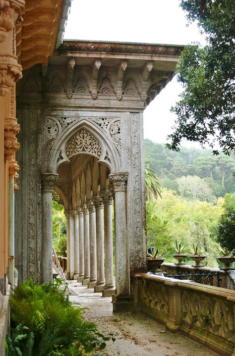 Arcades Architecture, Breathtaking Architecture, Powerful Witch, Temple House, Architecture Cool, Sintra Portugal, Lan Can, Spell Caster, Romantic Garden