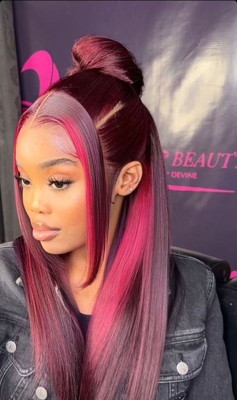 Cherry Red Wig, Frontal Wig Hairstyles, Red Wig, Dyed Hair Inspiration, Quick Braided Hairstyles, Frontal Hairstyles, Pretty Braided Hairstyles, Pretty Hair Color, Slick Hairstyles