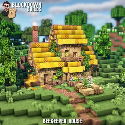 Best Minecraft Builds on Instagram: “Beekeeper House 🐝 👉 Follow @minecraftible for inspirational minecraft builds! ━━━━━━━━━━━━━━━━━━ Credit: @blockdown_builds…” Bee Village Minecraft, Minecraft Bee House Design, Beekeeper House Minecraft, Minecraft Bee Shop, Beekeeper Minecraft, Minecraft Bee Keeper House, Yellow Minecraft Builds, Blockdown Builds, Minecraft Bee Hive Build