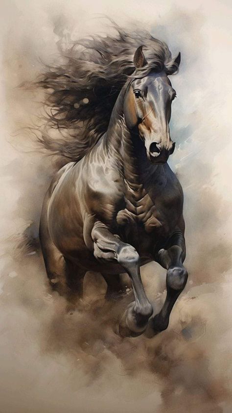 Equine Art Paintings, Horse In Motion, Cool Nature, Horse Art Drawing, Animal Tattoo Ideas, Magical Horses, Beautiful Horse Pictures, Animal Illustration Art, Fantasy Horses