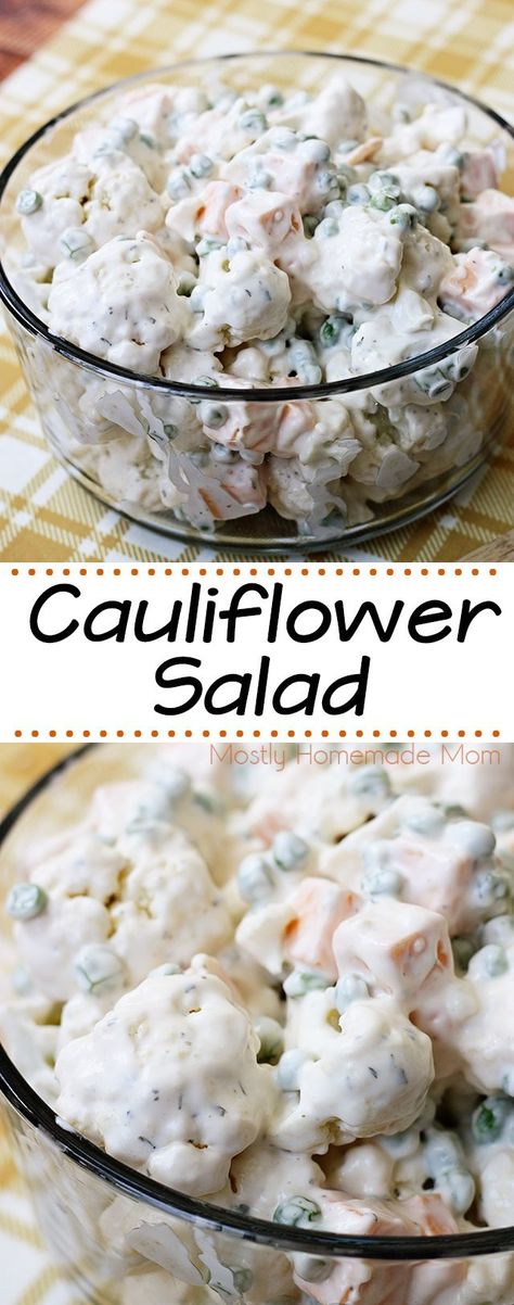 Recipe With Cauliflower, Salad Cauliflower, Cauliflower Salad Recipe, Party Side Dishes, Cauliflower Salad, Cold Salad, Summer Dishes, Veggie Salad, Weekend Party