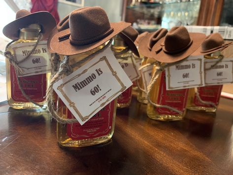 Birthday favors Birthday Favors, Cowboy Hats, Whiskey, Party Ideas, Cowboy, Birthday