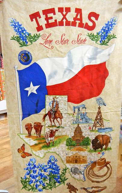 Quilters Crossing: Texas Fabric! Texas Quilt, Texas Theme, Quilt Panels, Quilt Stores, Panel Quilts, Fabric Panel, Love Stars, Border Print, Blue Bonnets