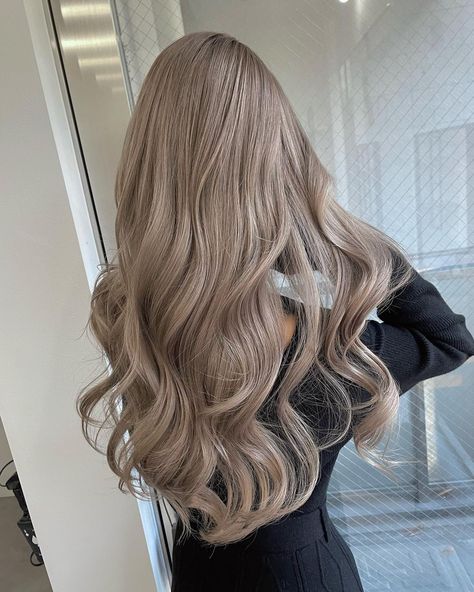 60 Best Hair Color Ideas to Inspire You Brown Ash Hair Color, Ice Brown Hair, Cool Toned Hair Color Ideas, Milk Tea Ash Hair Color, Types Of Blonde Hair Shades, Light Beige Hair, Almond Hair Color, Milk Tea Hair Color Asian, Milk Tea Blonde Hair