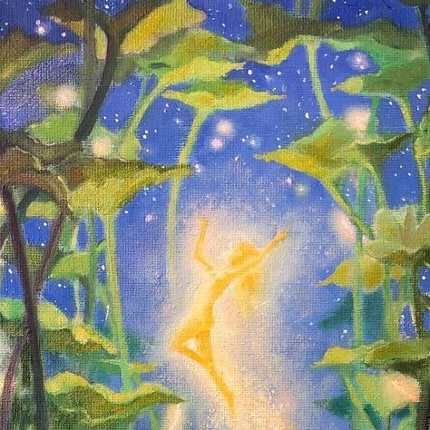 Jonathan Wiltshire on Instagram: "“People who have had fairy encounters often speak of the opalescent, light-filled quality of fairies. Their luminescent aspect gives rise to the name ‘the Shining Ones’." Sirona Knight Oil on Linen/ 11x14” / Lotus Fairy #oilpainting #naturebeing #fairy #fairies #visionaryart #esoteric #lightbeings #shiningones #fineart #illustration #sironaknight #clairvoyant #flowernewhouse #geoffreyhodson #devas" Fairy Light Illustration, Fairy Lights Drawing, Fairy Painting Ideas, Fairytale Art Illustration, Lotus Fairy, Light Oil Painting, Record Painting Ideas, Painting Fairy, Fairy Painting