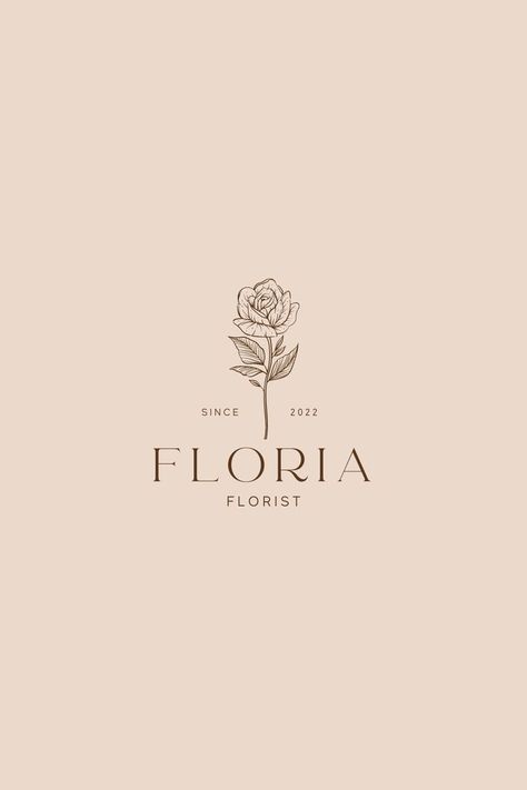 This is an simple and minimal flower logo design for small businesses. Flower Company Logo Design, Logo Ideas For Flower Shop, Florist Shop Logo Ideas, Logo For Flower Shop Branding, Flower Shop Logos Ideas, Floral Design Logos, Flower Business Logo Ideas, Flowershop Logo Ideas, Logo Design Inspiration Flower