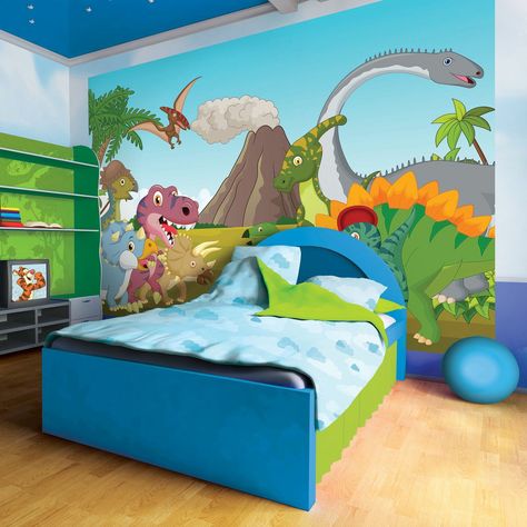 Dinosaur Bedding, Dinosaur Drawing, Kids Cuts, Dreams Beds, Wall Drawing, Kids Room Wall Decor, Interior Painting, Children Room, Boys Bedrooms