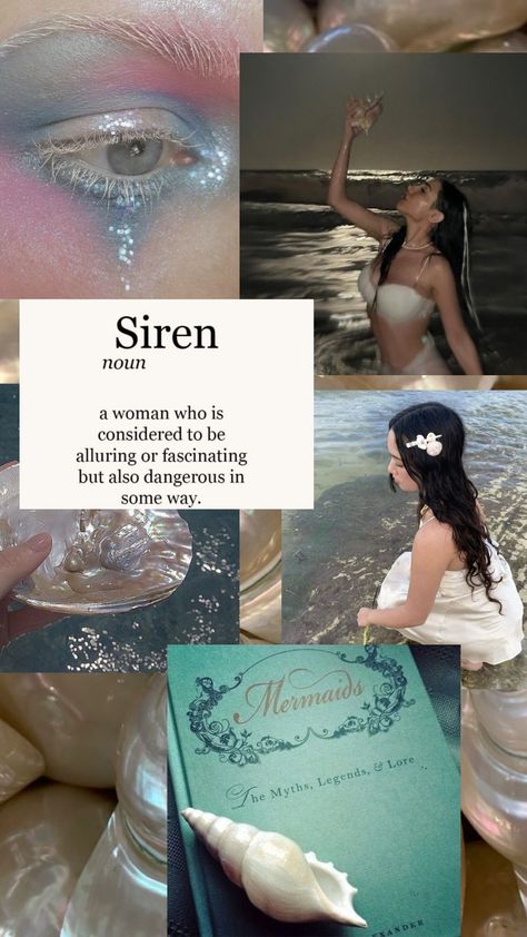 Siren Girl Aesthetic, Aquarius Stellium, Siren Aesthetic Wallpaper, Siren Wallpaper, Siren Drawing, Mermaids Aesthetic, Wallpaper Mermaid, Feminine Wallpaper, Siren Aesthetic