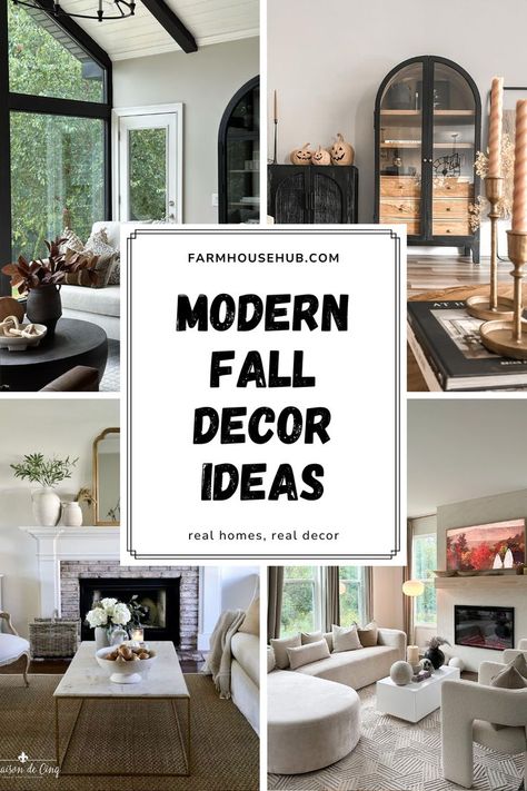 Modern Fall Decor Modern Fall Decor Ideas, Minimalist Fall Decor, Cozy Fall Home, Modern Fall Decor, Modern Fall, Refresh Your Home, Fall Decor Ideas, Minimalist Designs, Neutral Colour Palette