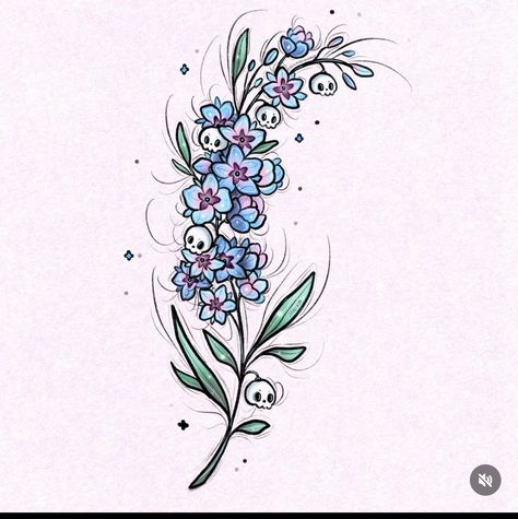 Spider And Flower Tattoo Design, Flower Tattoo Designs Colored, Elegant Nature Tattoos, Flower Sprigs Tattoo, Eyeball Plant Tattoo, Fall Flower Tattoo Ideas, Spiderweb Flower Tattoo, Creepy Floral Tattoo, Halloween Flower Tattoo