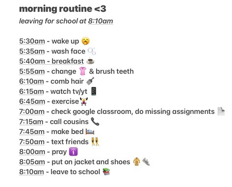 wake up 5:30am leave 8:10am Morning Routine For School Leave At 8:10, 5:30am Morning Routine, 8:30 Am Morning Routine, School Morning Routine Leave At 8:30, School Morning Routine Leave At 8, 5 30 Am Morning Routine, School Morning Routine 5 Am, Middle School Morning Routine, 5am Morning Routine