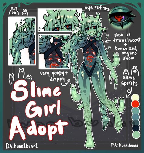 Slime Girl, Mythical Creatures Art, Creature Concept Art, Creature Concept, Discord Server, 영감을 주는 캐릭터, Character Design References, Art Inspiration Drawing, Creature Design