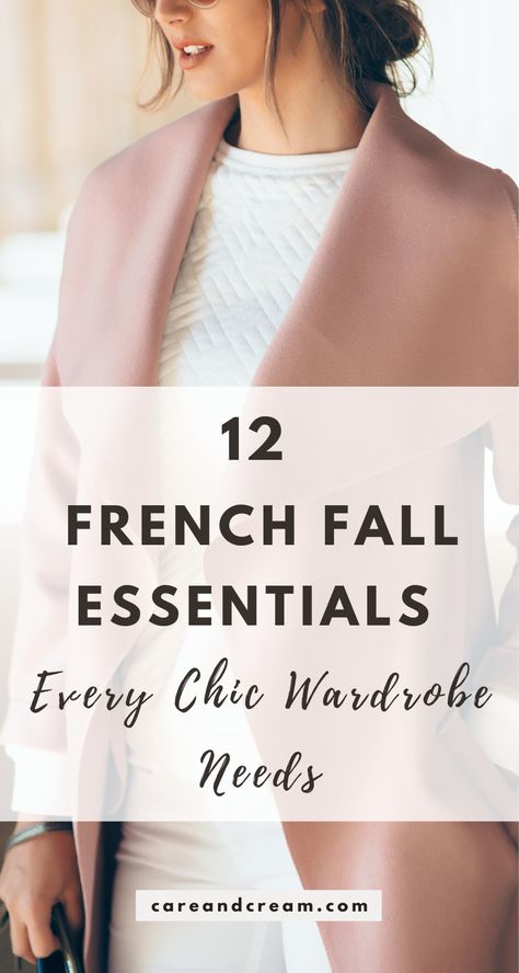 Discover the 12 French Fall Wardrobe Essentials for a chic aesthetic! From Parisian chic basics to French fall fashion staples, this guide has everything you need to perfect your fall style. Create endless French fall outfits and curate a timeless French capsule wardrobe that exudes elegance. Fall Outfits Parisian Style, Fall Fashion Paris, Classic Fall Capsule Wardrobe 2023, Fall French Outfits, Fall Outfits Women Italy, French Elegance, Paris Fall Outfits Travel, French Autumn, French Fall Fashion 2024