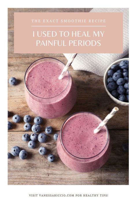 Do you have painful menstrual cramps? I drank this smoothie for 2 months and I finally healed my severe period pain. Best natural remedy Smoothie For Menstrual Cycle, Foods For Menstrual Cramps, Smoothie For Menstrual Cramps, Breakfast For Period Cramps, Juices For Period Cramps, Smoothie For Period Cramps, Juicing For Period Cramps, Juice For Menstrual Cramps, Menstrual Cycle Smoothie