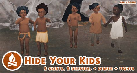 Hide Your Kids | Ameya Sims on Patreon Around The Sims 4, Sims 4 Decades Challenge, Sims Stories, Sims 4 Challenges, Aged Clothing, Toddler Top, Sims 4 Gameplay, Sims 4 Characters, Sims 4 Cas