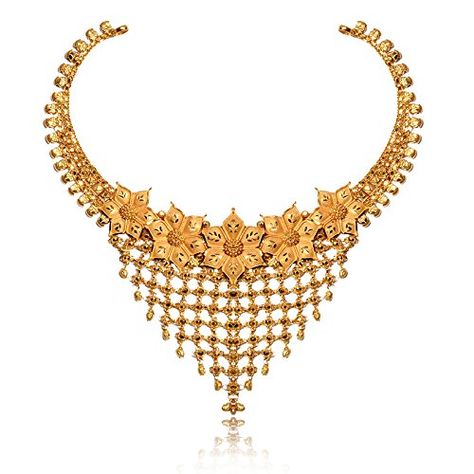 Senco Gold Jewellery, Bengali Jewellery, Meenakari Necklace, 22k Gold Necklace, Buy Gold Jewelry, Gold Jewellry, Bridal Jewellery Design, Jewelry Bracelets Gold, Gold Jewelry Earrings