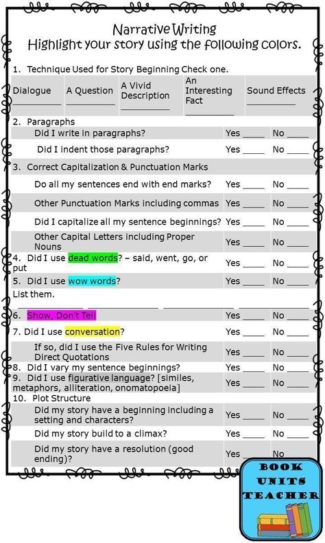 Prepare For 3rd Grade, Nyu College, Narrative Writing Checklist, Student Checklist, 6th Grade Writing, Planning School, Third Grade Writing, 5th Grade Writing, Writing Checklist