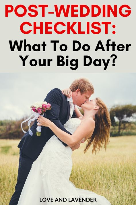 If you're not sure what to do after your big day, you're in the right place! We made a quick guide in this blog for everything that you should do after the wedding. Don't miss it! What To Do After Getting Married, Things To Do After Wedding, What To Do After The Wedding, Post Wedding Checklist, Post Wedding Blues, Day After Wedding, Wedding Post, After The Wedding, Marriage License