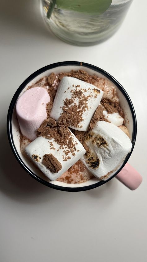 Hot Chocolate Snap, Hot Chocolate Aesthetic, Chocolate Snap, Gluten Free Desserts Recipes, Delicacy Food, Vegan Gluten Free Recipes, Pretty Food, Marshmallows, Cute Food