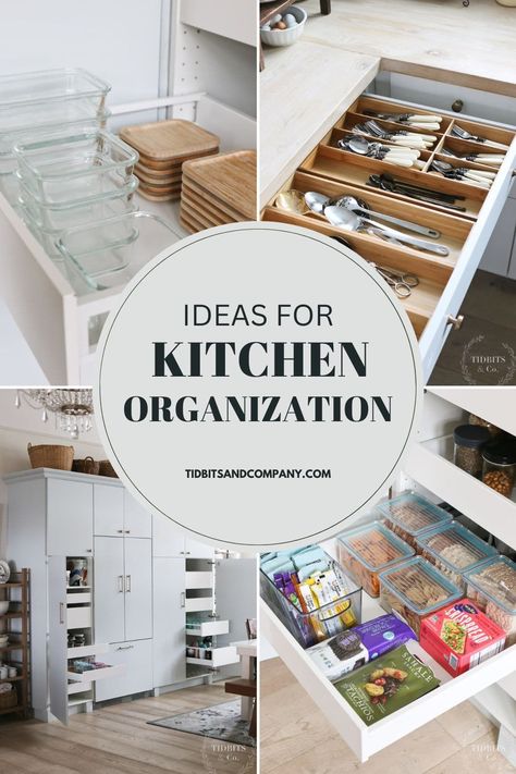 Time to organize those kitchen drawers and cabinets for a kitchen refresh. Get the best tips for keeping your kitchen clean and tidy. Kitchen Solutions Organizing Ideas, Kitchen Tidy Ideas, What To Store In Kitchen Drawers, Organize Deep Kitchen Drawers, Ideas To Organize Kitchen Cabinets, How To Organize Kitchen Drawers, How To Organize Kitchen Cabinets, Kitchen Drawer Organization Diy, Organizing Kitchen Drawers