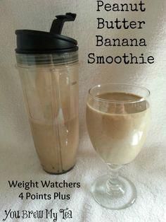 Weight Watcher Smoothies, Weight Watcher Desserts, Desayuno Keto, Peanut Butter Banana Smoothie, Healthy Afternoon Snacks, Easy Breakfast Recipe, Weight Watchers Snacks, Weight Watchers Breakfast, Weight Watcher Dinners