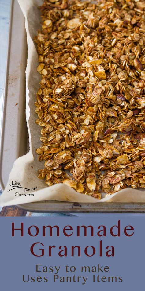 This easy to make Homemade Granola Recipe uses shelf-stable pantry items that I almost always have in the cupboard so I can make this at a moment’s notice. It’s perfect for breakfast or for a crunchy delicious snack in the afternoon. Breakfast Ideas Meal Prep, Cereal Healthy, Easy Granola Recipe, Homemade Granola Recipe, Meals Breakfast, Easy Homemade Granola, Honey Granola, Easy Granola, Granola Recipe Homemade