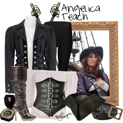 "Angelica Teach - Disney's Pirates of the Caribbean" by rubytyra on Polyvore Pirate Inspired Outfits, Pirates Outfit, Teaching Mens Fashion, Caribbean Outfits, Caribbean Fashion, Character Fashion, Pirate Outfit, Outfit Polyvore, Disney Inspired Outfits