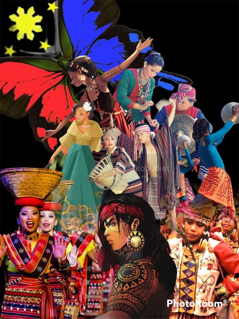 Folk Dance Background Design Philippines, Filipino Culture Collage, Folk Dance Background Design, Philippine Culture Illustration, Filipino Background Design, Filipino Subject Background Design, Ibalong Festival, Filipino Culture Poster, Philippine Culture Art