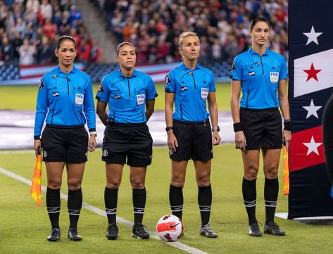 Five U.S. Soccer Referees Selected To Officiate At 2022 FIFA World Cup Female Referee Football, 2023 Fifa Women’s World Cup, Us Womens Soccer Team, Soccer Referee, 2022 Fifa World Cup, Club World Cup, Us Soccer, Women’s Soccer, Tokyo Olympics