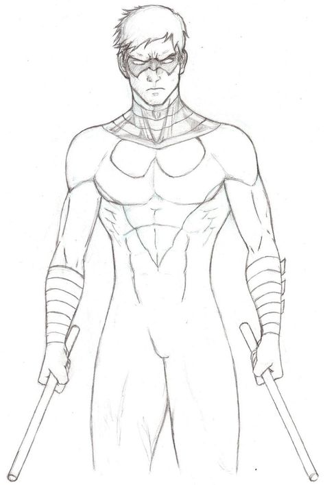 Free Printable Nightwing Coloring Pages For Kids Nightwing Sketch, Superhero Sketches, Superhero Coloring Pages, Awesome Drawing, Drawing Superheroes, Superhero Coloring, Dc Art, Bat Boys, Coloring Pages For Boys