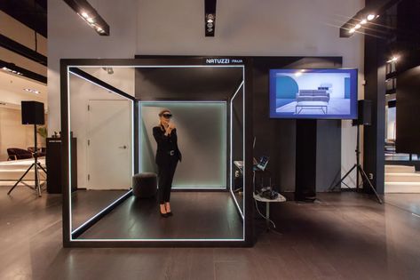 Natuzzi and Microsoft Team Up on New VR Technology | Architectural Digest Vr Room, Virtual Reality Design, Italian Furniture Brands, Retail Concepts, Furniture Shopping, Vr Experience, Retail Experience, Increase Sales, Exhibition Stand