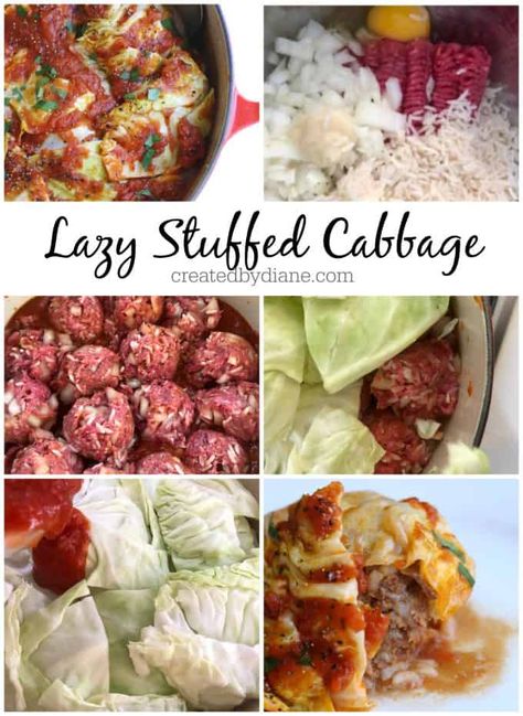 Lazy Stuffed Cabbage, Polish Stuffed Cabbage, Easy Stuffed Cabbage, Easy Delicious Dinners, Small Cabbage, Picnic Dinner, Stuffed Cabbage, Cabbage Rolls, Cabbage Recipes