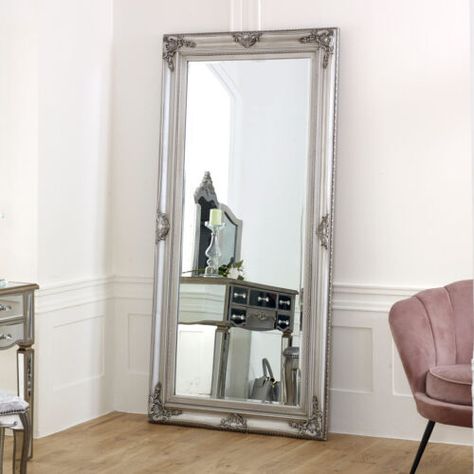 Find many great new & used options and get the best deals for extra large ornate silver wall floor mirror shabby vintage chic vintage bedroom at the best online prices at eBay! Free delivery for many products! Extra Large Wall Mirrors, Silver Floor Mirror, Dressing Room Mirror, Mirrors Uk, Shabby Chic Mirror, Room Mirror, Silver Wall, Leaner Mirror, French Style Furniture