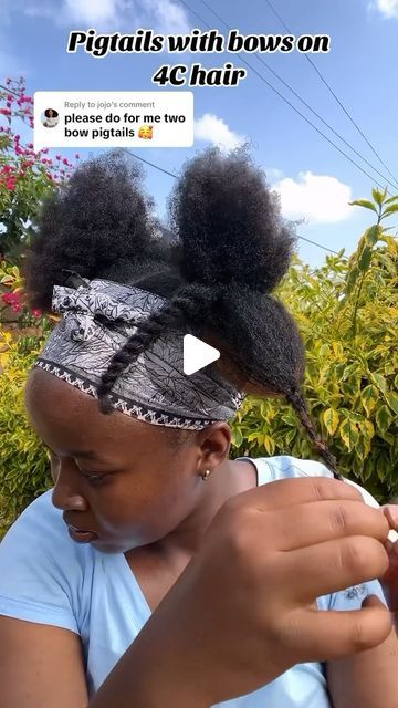 120K views · 14K likes | The Official 4C Hair Community on Instagram: "Literally the cutest hairstyle ever 😍😍 •   cr: @_dahliadee TT: daisyszn ･ﾟ✧ ───── ⋆⋅ ✦ ♔ ✦ ⋅⋆ ───── ✧ ･ﾟ • •  ｡ﾟﾟ･｡･ﾟﾟ｡  ﾟ。  　ﾟ･｡ ･  • • • • • • • • • • • • • • — ♡ — тαgѕ — ♡ — #afro #fro #afrohair #kinkycurly #hairstyles #4chairchicks #type4hair #trialsntresses #respectmyhair #myhaircrush #luvyourmane #afroprincesses #kinksandcoils #kinks2curls #hair2mesmerize #berrycurly #naturallycurly #naturallyshesdope #naturalchixs #afrogirl #nhdaily #naturalhairdaily #naturalhair #naturalhaircommunity #cheveuxafro #blackgirlhairstyles #blackhairstyles #4chairdaily #hairlove #4cnaturalhair" Black Tie Natural Hairstyles, Hairstyles For Type 4c Natural Hair, Black 4c Natural Hairstyles, 4c Twist Out Hairstyles Short, Easy Diy Natural Black Hairstyles, Afro Puff Styles, Natural Low Maintenance Hairstyle, 4c Afro Hairstyles Short, Short Hair Protective Styles Natural