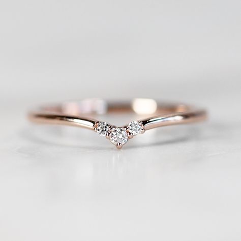 Triangle Diamond Ring, Rose Gold Moissanite Ring, Dainty Engagement Rings, Gold Rings Simple, Engagement Rings Cushion, Cushion Cut Engagement Ring, Rose Engagement Ring, Moissanite Wedding Bands, Diamond Wedding Band