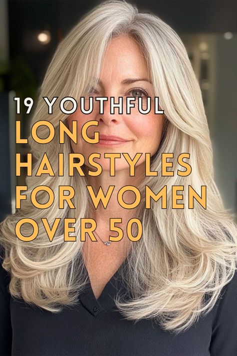 Discover youthful long hairstyles for women over 50 that add vibrancy and sophisticationFrom soft waves and layered cuts to sleek straight styles and gentle curlsthese looks enhance your natural beautyoffering a freshmodern touch while flattering your featuresPerfect for embracing long hair at any age Straight Layered Long Hair, Long Hair Styles For Older Women Over 60, Soft Layers Long Hair Straight, Long Blonde Hair Over 50, Women’s Hair Cuts Long, Long Hair Older Women Over 50 Style, Long Hair Styles Women, Long Hairstyle Women, Long Hair Over 40