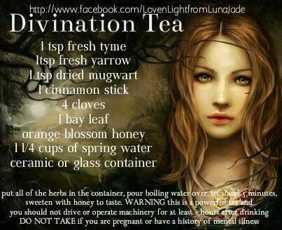 Divination Tea, Kitchen Witch Recipes, Orange Blossom Honey, Magic Herbs, Eclectic Witch, Hedge Witch, Wicca Witchcraft, Herbal Magic, Herb Tea