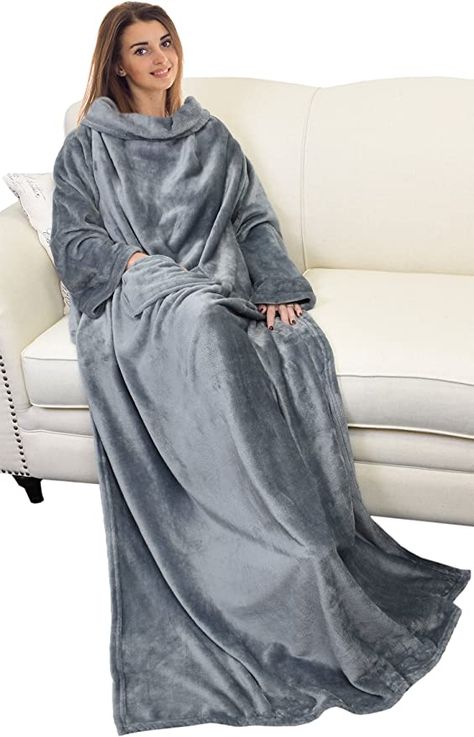 Amazon.com: Catalonia Wearable Blanket with Sleeves and Pocket,Cozy Soft Fleece Mink Micro Plush Wrap Throws Blanket Robe for Women and Men 73” x 51”: Kitchen & Dining Blanket With Arms, Snuggie Blanket, Throws Blanket, Blanket With Sleeves, Mother Days Gift, Robe For Women, Snuggle Blanket, Wearable Blanket, Pink Zebra