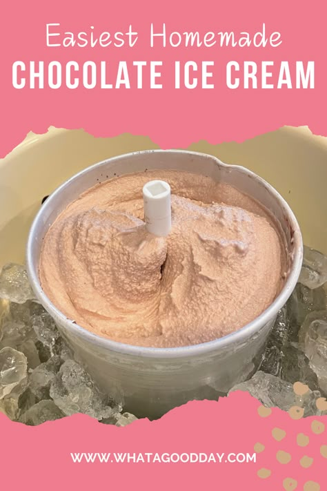 This is unbelievably easy and so tasty! Perfect for summertime ice cream making with the kids. Try the most popular recipe on our site - homemade chocolate frosty ice cream! Frosty Homemade Ice Cream, Frosty Ice Cream, Homemade Ice Cream Recipes Machine, Kitchen Aid Ice Cream, Homemade Ice Cream Recipe, Homemade Chocolate Ice Cream, Best Homemade Ice Cream, Ice Cream Recipes Machine, Easy Homemade Ice Cream