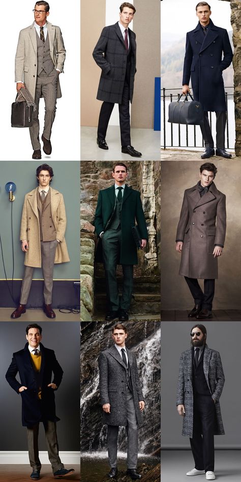 Men's Overcoat Outfit Inspiration Lookbook - Smart and Formal Attire Mens Overcoat Outfit, Men Coat Outfit, Overcoat Outfit, Men's Overcoat, Smart Attire, Overcoat Men, Mens Overcoat, Mens Fashion Work, Mens Fashion Business Casual