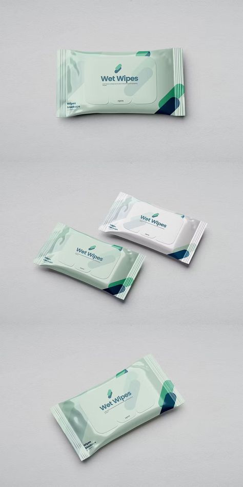 Wet Wipes Mockup Wet Tissue Packaging, Cream Fridge, Wet Wipes Packaging, Ice Cream Fridge, Tissue Packaging, Labels Design, Natural Face Skin Care, Wet Wipes, Packing Design