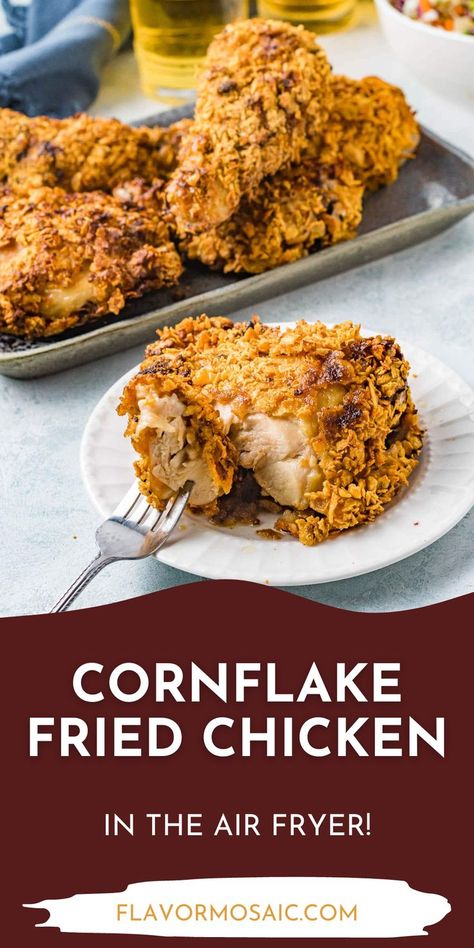 Air Fryer Cornflake Chicken, Cornflake Chicken Air Fryer, Air Fryer Corn Flake Chicken, Cornflake Chicken Breast, Corn Flake Chicken Air Fryer, Air Fryer Cornflake Chicken Tenders, Cornflake Coated Chicken, Cornflake Chicken, Chicken Dishes For Dinner