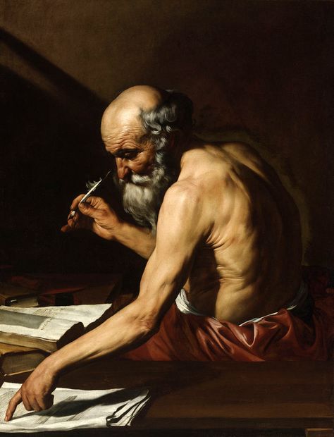 Spanish Baroque, Saint Jerome, Caravaggio Paintings, Baroque Painting, Baroque Art, Classic Paintings, Foto Art, Historical Art, Old Paintings