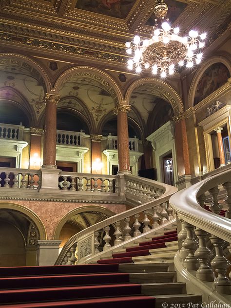 Interior Budapest Opera House Budapest Opera House, Palace Stairs, Capital Of Hungary, Chateau Versailles, Visit Prague, A Night At The Opera, Danube River, Beautiful Castles, World Cities