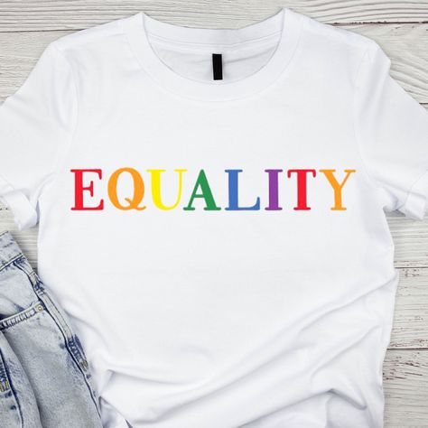 🏳️‍🌈 Full Pride Collection can be view below 🏳️‍🌈 https://creatoriq.cc/4ahDyKK #Pride #pridemonth #gaypride #etsy #shopsmall Pride Equality, Equality Shirt, Pride Collection, Information Processing, Feminist Shirt, Lgbtq Pride, Shirt Fits, Pride Month, Better Love