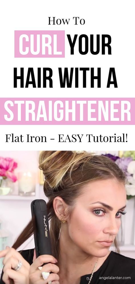 How To Curl Hair With A Straight Iron, How To Use A Flat Iron To Curl Your Hair, How To Curl Hair With Flat Iron Video, Curling Hair With Flat Iron Video, Perfect Curls With Straightener, How To Do Soft Curls With Flat Iron, How To Use A Flatiron To Curl Hair, Easy Way To Curl Hair With Straightener, How To Curl With A Flat Iron