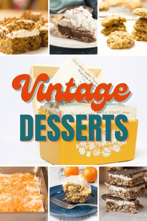 Recipes From The 1950s, Vintage Desserts, Waffle Cone Recipe, 1950s Food, Heirloom Recipes, Amazing Desserts, Vintage Baking, Vintage Dessert, Fall Cooking