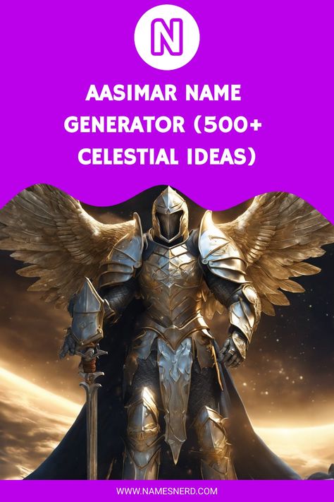 Aasimar Name Generator (500+ Celestial Ideas) Male Celestial Names, Celestial Names, Fantasy Name Generator, Celestial Beings, Fantasy Names, Name Generator, Character Base, Unique Names, Cool Names