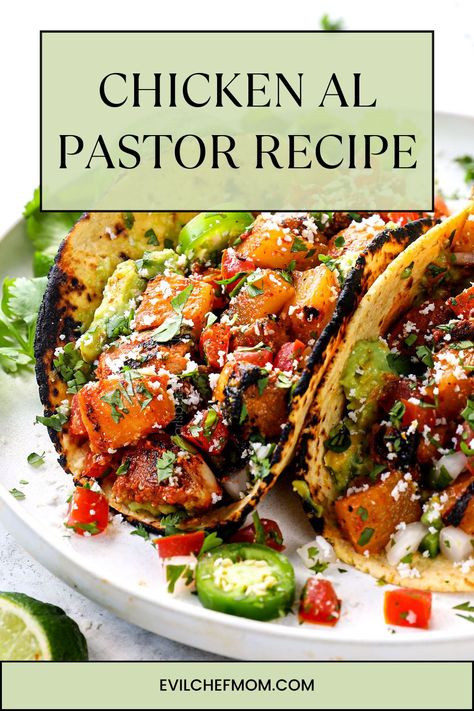 Chicken Al Pastor Recipe El Pastor Chicken Recipe, Chicken El Pastor Recipe, Chicken El Pastor, Chicken Al Pastor Recipe, Pastor Chicken, Chicken Al Pastor, Al Pastor Recipe, Baked Chicken Cutlets, Grain Bowl Recipe